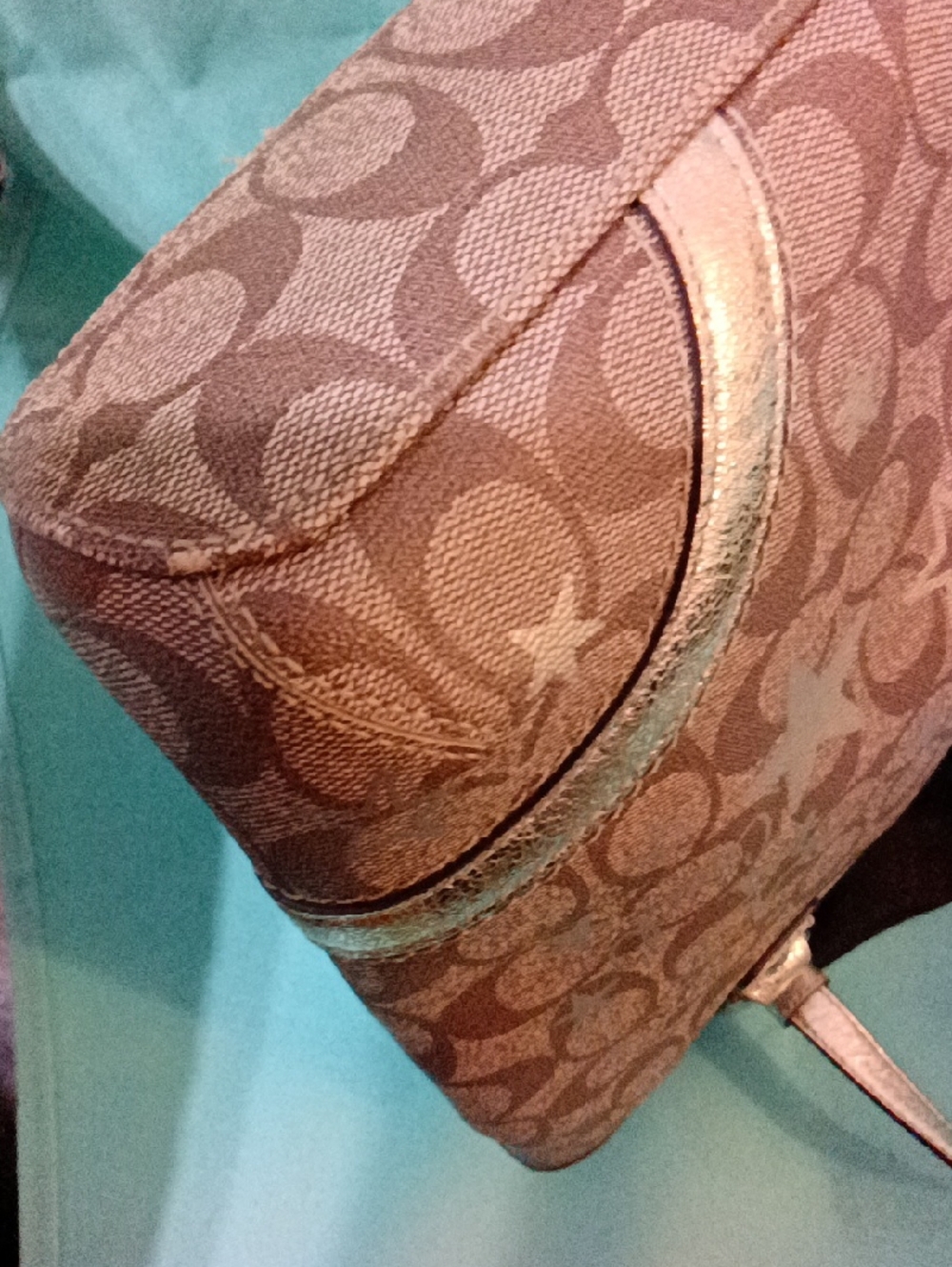 Coach Heritage Signature Star Print Shldr Tote Bag Creed-A2276-F18853 - Picture 10 of 13